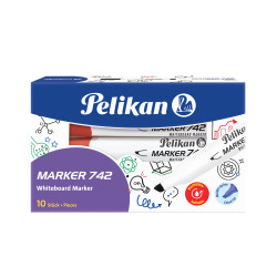 WHITEBOARD MARKER 742 red/box chisel tip